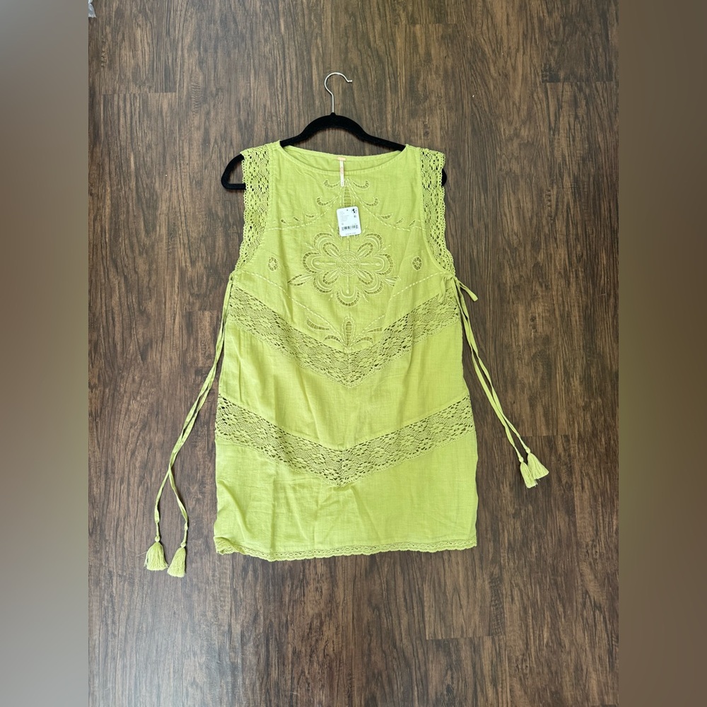 Free People winniFred Lime Green Lace mini Dress